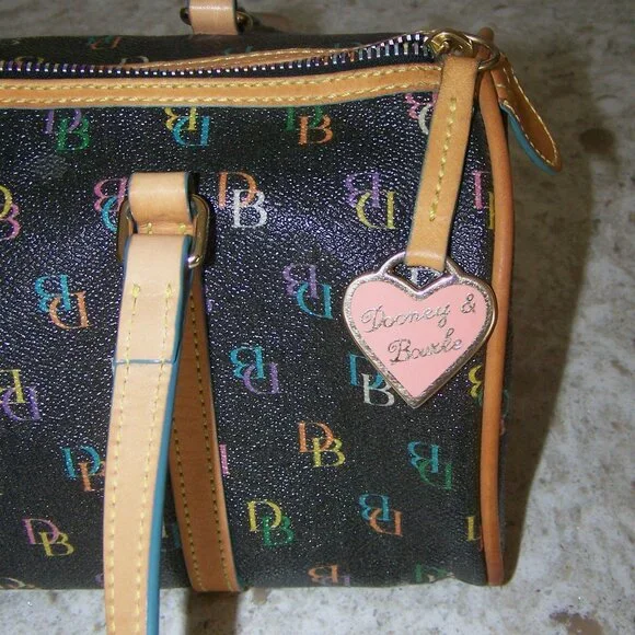 Dooney & Bourke VTG DB Monogram Barrel Bag - Picture 5 of 13